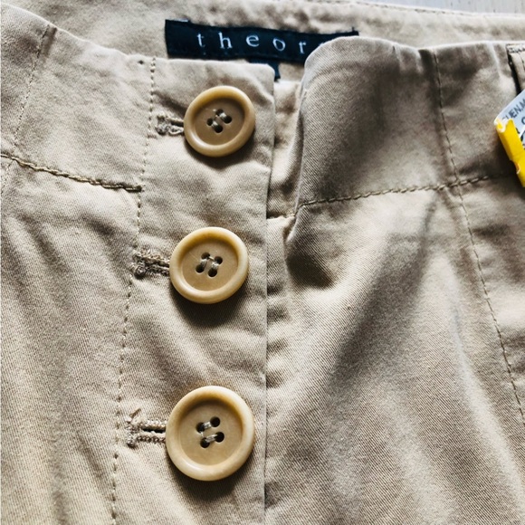 Vintage Theory Wide Leg Capris Pants in Beige - Picture 4 of 12